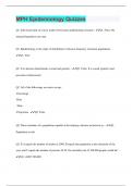 MPH Epidemiology Quizzes &vert; Questions with 100&percnt; Correct Answers &vert; Verified