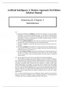 Solution Manual for Artificial Intelligence A Modern Approach 3rd Edition  &sol; All Chapters  Full Complete 2023 - 2024