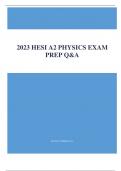 2023 HESI A2 PHYSICS EXAM PREP Q&A