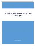 2023 HESI A2 CHEMISTRY EXAM PREP Q&A