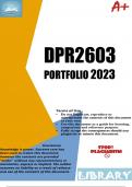 DPR2603 PORTFOLIO 2023 [May/June _Main Exam Answers]