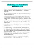 ATI Testing and Remediation Beginning Test
