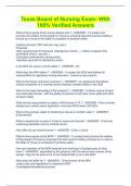 Texas Board of Nursing Exam- With 100&percnt; Verified Answers