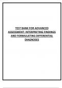 Test Bank for Advanced Assessment; Interpreting Findings and Formulating Differential Diagnoses, 4th Edition, Mary Jo Goolsby, Laurie Grubbs