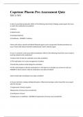 Capstone Pharm Pre-Assessment Quiz