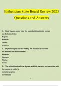 Esthetician State Board Review 2023 Questions and Answers (Verified 200 Questions by Expert)
