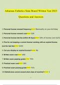 Arkansas Esthetics State Board Written Test 2023 Questions and Answers &lpar;Verified Answers by Expert&rpar;