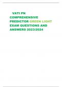 VATI PN  COMPREHENSIVE  PREDICTOR GREEN LIGHT  EXAM QUESTIONS AND  ANSWERS 2023&sol;2024