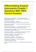 Differentiating Surgical Instruments Chapter 1 Questions With 100% Correct Answers
