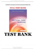 Test Bank For Introduction to Critical Care Nursing 8th Edition by Mary Lou Sole; Deborah Goldenberg Klein; Marthe J. Moseley 9780323641937 Chapter 1-21 Complete Guide.
