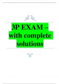 3P EXAM –with complete solutions