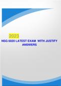 NSG 6020 LATEST EXAM WITH JUSTIFY ANSWERS