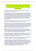 Texas BON Study Guide&comma; BON Quiz&comma; Jurisprudence &lpar;With 100&percnt; Correct Answers&rpar;