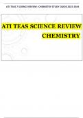 ATI TEAS 7 SCIENCE REVIEW- CHEMISTRY STUDY GUIDE 2023-2024