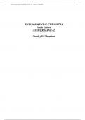 Environmental Chemistry, 10e  Stanley E Manahan (Answer Manual)