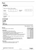 AQA JUNE 2022 A-level LAW Paper 1 FINAL QUESTION PAPER