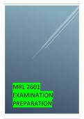 MRL 2601 EXAMINATION PREPARATION