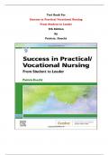Test Bank For Success in Practical Vocational Nursing From Student to Leader 9th Edition By Patricia. Knecht | Chapter 1 – 19, Latest Edition|