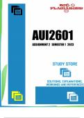 AUI2601 Assignment 2 Semester 1 2023