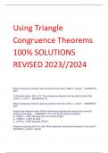 Using Triangle  Congruence Theorems 100% SOLUTIONS  REVISED 2023//2024