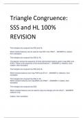 Triangle Congruence&colon;  SSS and HL 100&percnt;  REVISION