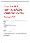Triangles Unit  Test&sol;Review100&percnt;  SOLUTIONS REVISED  2023&sol;&sol;2024
