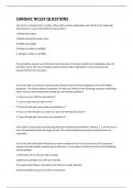 CARDIAC NCLEX QUESTIONS Exam Already Graded A&plus; 