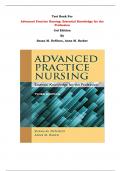 Test Bank For Advanced Practice Nursing: Essential Knowledge for the Profession  3rd Edition By Susan M. DeNisco, Anne M. Barker | All Chapters, Latest Edition|