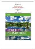 Test Bank For Health Promotion  Throughout the Life Span  9th Edition By Carole Edelman | Chapter 1 – 25, Latest Edition|