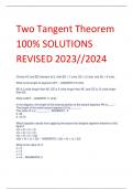 Two Tangent Theorem 100% SOLUTIONS  REVISED 2023//2024