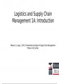 Summary Logistics and Supply Chain Management 214 A1 Summaries 26th May 2023