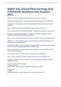 NU641 Adv Clinical Pharmacology Quiz 2 GI&sol;Pain&sol;ID Questions And Answers 2023