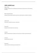 CNPR&comma; NAPSR Exam Questions with Complete Answers