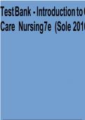 Test Bank - Introduction to Critical Care Nursing 7e &lpar;Sole 2016&rpar; &sol; Introduction To Critical Care Nursing 7th Edition Test Bank