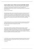 Communities Exam 2 Nies Community&sol;Public Health Questions And Answers - Grade A&plus; 