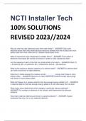 NCTI Installer Tech 100% SOLUTIONS  REVISED 2023//2024