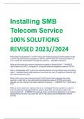 Installing SMB Telecom Service 100&percnt; SOLUTIONS  REVISED 2023&sol;&sol;202