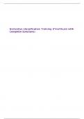 Derivative Classification Training (Final Exam with Complete Solutions)