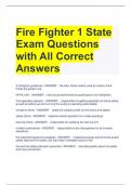 Bundle For Fire Fighter Exam Questions with Complete Solutions