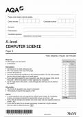 AQA A LEVEL COMPUTER SCIENCE PAPER 2 2023 QUESTION PAPER AND MARK SCHEME BUNDLE (7517/2)