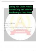Caring for Older Adults Holistically 7th Edition Dahlkemper Test Bank