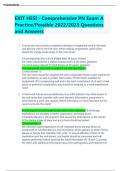 EXIT HESI - Comprehensive PN Exam A Practice&sol;Possible 2022&sol;2023 Questions and Answers