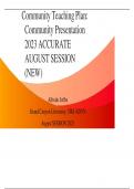 Community Teaching Plan&colon; Community Presentation 2023 ACCURATE AUGUST SESSION &lpar;NEW&rpar;