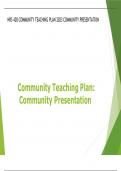 NRS 428 COMMUNITY TEACHING PLAN 2023 COMMUNITY PRESENTATION