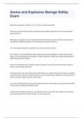 Ammo and Explosive Storage Safety Exam 2023 with 100&percnt; correct answers