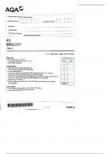 BEST REVEIEW AQA A LEVEL BIOLOGY PAPER 1  QUESTIONS AND ANSWERS