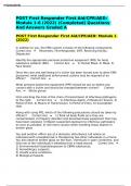 POST First Responder First Aid&sol;CPR&sol;AED&colon; Module 1-6 &lpar;2022&rpar; &lpar;Completed&rpar; Questions And Answers Graded A