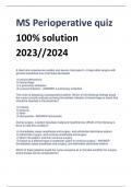 MS Perioperative quiz 100&percnt; solution 2023&sol;&sol;2024