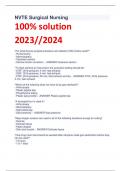 NVTE Surgical Nursing 100&percnt; solution 2023&sol;&sol;2024