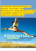 TESTBANK FOR ESSENTIALS OF HUMAN ANATOMY AND PHYSIOLOGY 10TH EDITION ELAINE N.MARIEB COMPLETE TESTBANK UPDATED VERSION 2023.